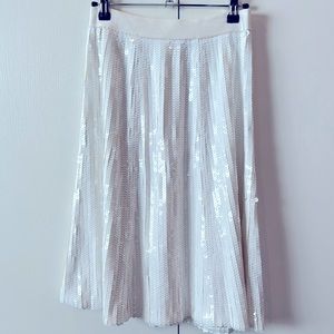 ZARA WHITE SEQUIN SKIRT